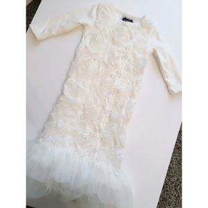 Mud Pie Baby Girl Dedication Gown Size 0-3 months